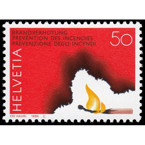 Suiza Switzerland 1212 1984 Prevención de incendios MNH Suiza Switzerland 1212 1984 Prevención de incendios MNH