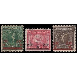 184/86 1921 Sellos de 1920 Juegos Olímpicos, con sobrecarga Usaods