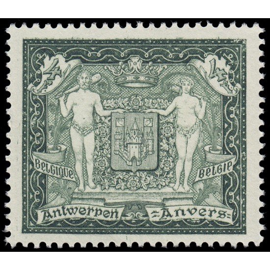 Bélgica SH procedente de hojita HB 2 1930 Exposición Filatélica de Anvers