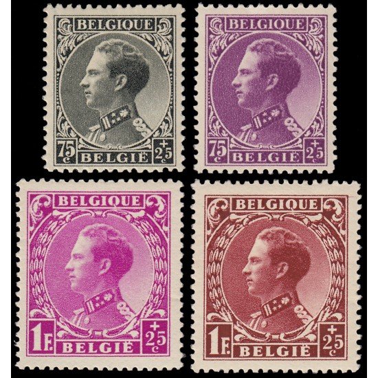 Bélgica 390/93 1934 En pro de los minusválidos de guerra Efigie de Leopoldo III MNH