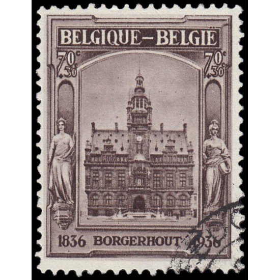 Bélgica SH procedente de hojita HB 5 1936 Exposición Filatélica de Borgerhout Usado