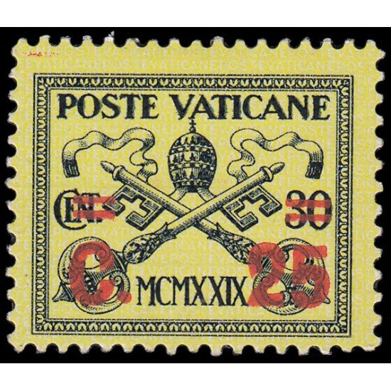 Vaticano 39 1931 Conciliación Escudo Papal con sobrecarga MH