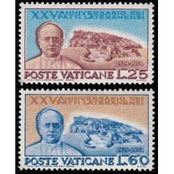Vaticano 192/93 1954 25 aniv. delos acuerdos de Letrán MH