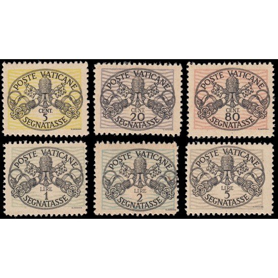 Vaticano Tasas 7/12 1945 Pontificado de Pío XII MH Vaticano Tasas 7/12 1945 Pontificado de Pío XII MH