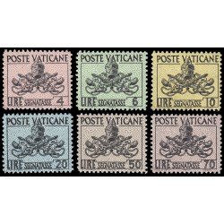 Vaticano Tasas 13/18 1954 Escudo papal MH