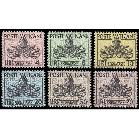 Vaticano Tasas 13/18 1954 Escudo papal MH Vaticano Tasas 13/18 1954 Escudo papal MH