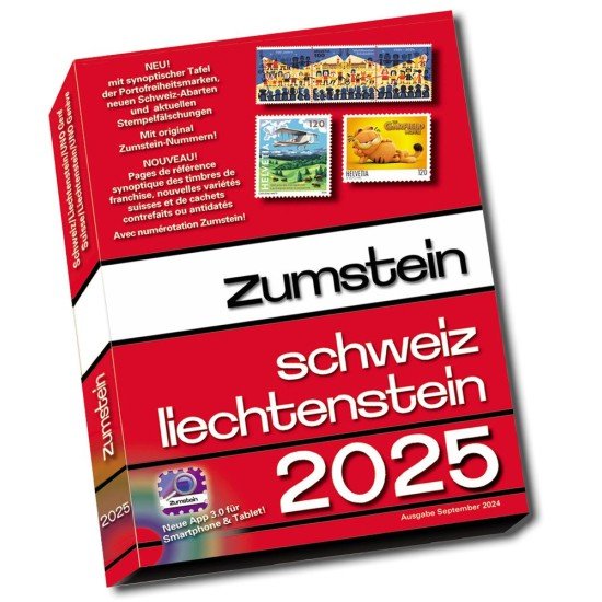 Catálogo de sellos ZUMSTEIN Suiza/Liechtenstein 2025