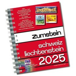 Catálogo de sellos ZUMSTEIN Suiza/Liechtenstein 2025, con encuadernación en espiral Catálogo de sellos ZUMSTEIN Suiza/Liechtenstein 2025, con encuadernación en espiral