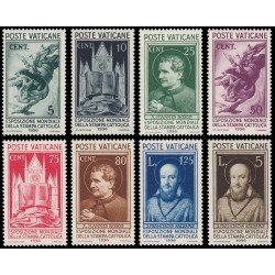 Vaticano 72/79 1936 Exposición mundial de la prensa católica MNH