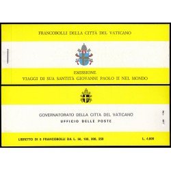 Vaticano 715 C 1981 Serie Viajes de Juan Pablo II Carnet 32 sellos