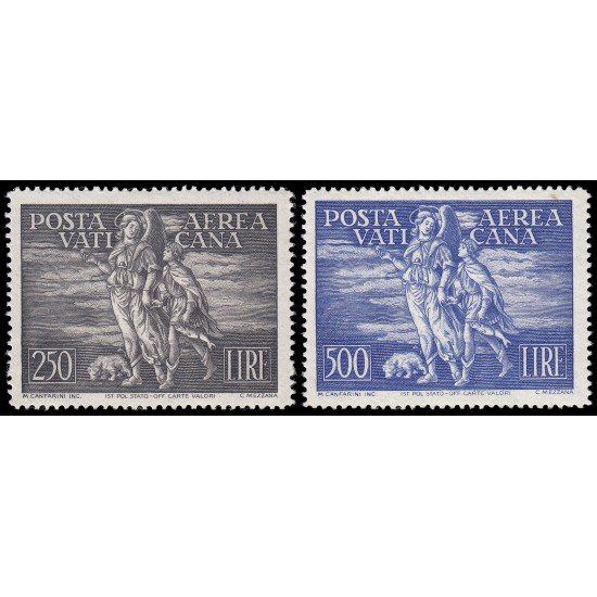 Vaticano Aéreo 16/17 1948 Toby y el Arcángel Rafael MNH Vaticano Aéreo 16/17 1948 Toby y el Arcángel Rafael MNH