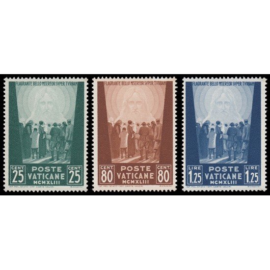 Vaticano 102/04 1943 A favor víctimas de la guerra MNH Vaticano 102/04 1943 A favor víctimas de la guerra MNH
