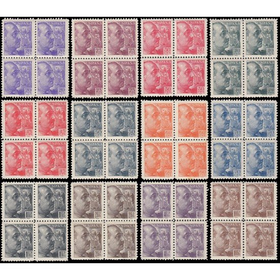 España Spain 867/78 1939 General Franco Sanchez BL.4 MNH