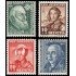 Suiza Switzerland 380/83 1942 Pro juventud N. Riggenbach y K. Escher von der Linth MNH