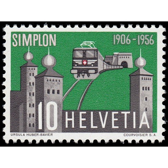 Suiza Switzerland 573 1956 50 aniv. del tunel de Simplon MMH Suiza Switzerland 573 1956 50 aniv. del tunel de Simplon MMH