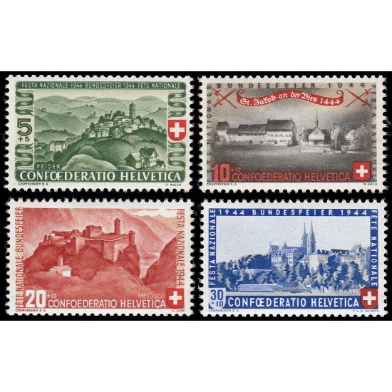 Suiza Switzerland 395/98 1944 Fiesta Nacional MNH Suiza Switzerland 395/98 1944 Fiesta Nacional MNH