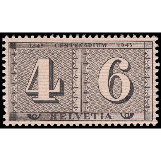 Suiza Switzerland 384 1943 Centenario del sello de Zurich MNH Suiza Switzerland 384 1943 Centenario del sello de Zurich MNH