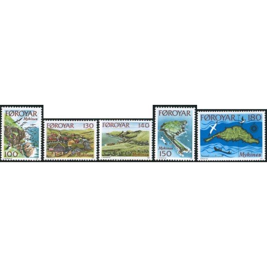 FAU4 Feroe 25/29 1978 Isla de Mykines Lujo FAU4 Feroe 25/29 1978 Isla de Mykines Lujo