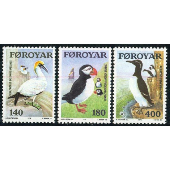 FAU4/S Feroe 30/32 1978 Aves marinas de las islas Feroe Lujo FAU4/S Feroe 30/32 1978 Aves marinas de las islas Feroe Lujo