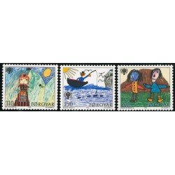 DEP4/S Feroe  39/41  1979 Año internacional del niño-dibujos de niños-Lujo