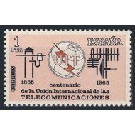 España Spain 1670 1965 Centenario de la Unión Internacional de las Telecomunicaciones MNH España Spain 1670 1965 Centenario de la Unión Internacional de las Telecomunicaciones MNH