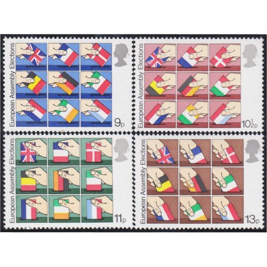 VAR1/S Gran Bretaña 888/91 1979 Elecciones por el Parlamento europeo MNH VAR1/S Gran Bretaña 888/91 1979 Elecciones por el Parlamento europeo MNH