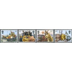 BA/S Gran Bretaña  1007/10 1981 Año inter. de los pescadores Barcos de pesca MNH