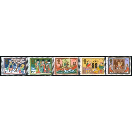REL Gran Bretaña 1247/51 1986 Costumbres y leyendas de navidad MNH REL Gran Bretaña 1247/51 1986 Costumbres y leyendas de navidad MNH