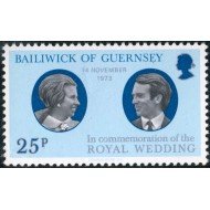VAR1/S Guernesey Nº 83 1973 Boda de pa princesa Anne y Mark Philipps VAR1/S Guernesey Nº 83 1973 Boda de pa princesa Anne y Mark Philipps