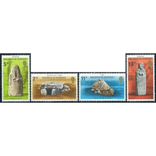 VAR1/S Guernesey Nº 144/47 1977 Monumentos prehistóricos Lujo VAR1/S Guernesey Nº 144/47 1977 Monumentos prehistóricos Lujo