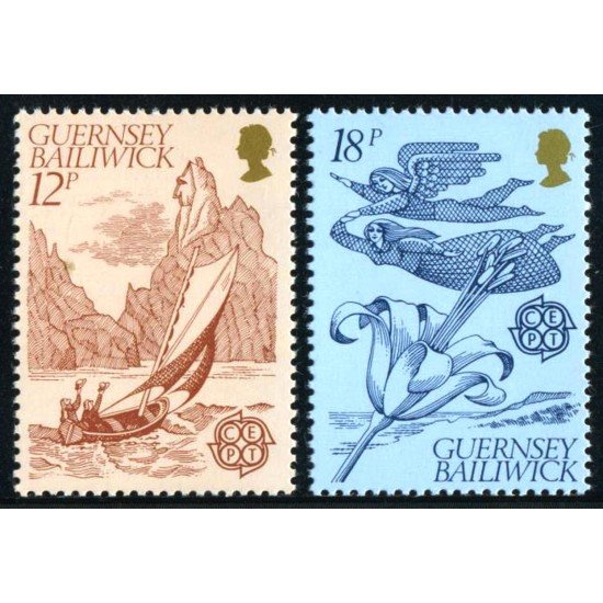 BA2/S Guernesey Nº 217/18 1981 Europa-folklore-Lujo BA2/S Guernesey Nº 217/18 1981 Europa-folklore-Lujo