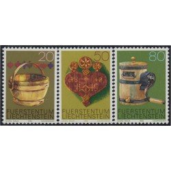 Liechtenstein 688/90 1980 Viejos utensilios de alpaca y madera MNH
