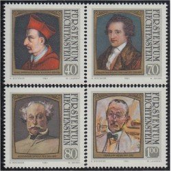 Liechtenstein 725/28 1981 Retratos de visitantes célebres MNH