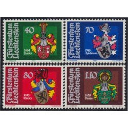 Liechtenstein 734/37 1982 Escudos Shields MNH Liechtenstein 734/37 1982 Escudos Shields MNH