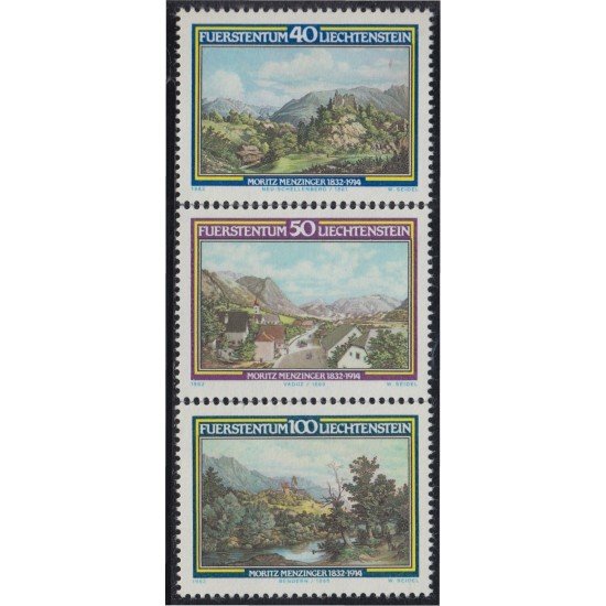 Liechtenstein 747/49 1982 150º Aniv. del pintor Moritz Menzinger MNH Liechtenstein 747/49 1982 150º Aniv. del pintor Moritz Menzinger MNH