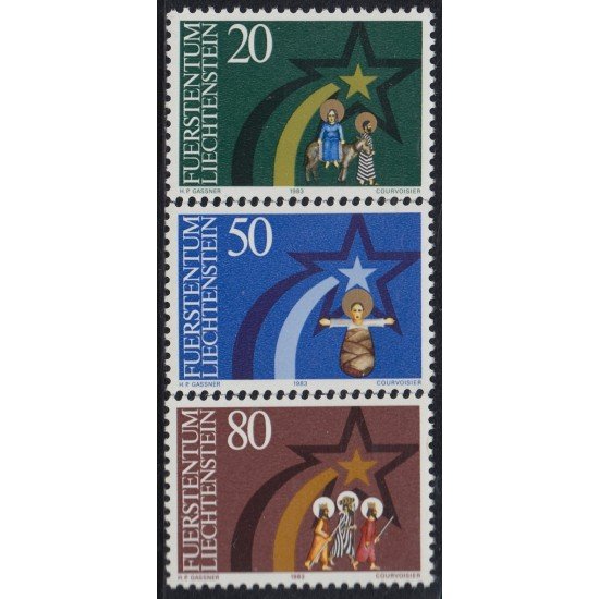 PI2 Liechtenstein 772/74 1983 Navidad Chritsmas MNH PI2 Liechtenstein 772/74 1983 Navidad Chritsmas MNH
