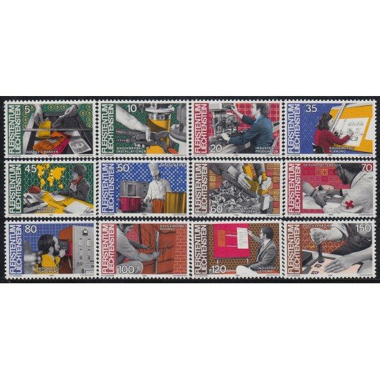 Liechtenstein 790/01 1984 El hombre y el trabajo MNH