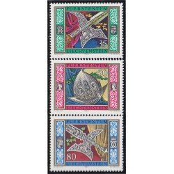 Liechtenstein 831/33 1985 Armas de guardia del príncipe MNH