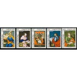 REL/S Luxemburgo Luxembourg Nº 926/30 1978 Cáritas-pinturas sobre cristal-Lujo REL/S Luxemburgo Luxembourg Nº 926/30 1978 Cáritas-pinturas sobre cristal-Lujo