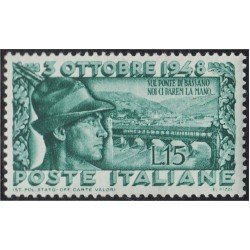 Italia Italy 530 1978 Reconstrucción del puente de los Alpes MNH