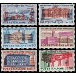 Italia Italy 852/57 1961 Cent. de la Unidad italiana MNH Italia Italy 852/57 1961 Cent. de la Unidad italiana MNH