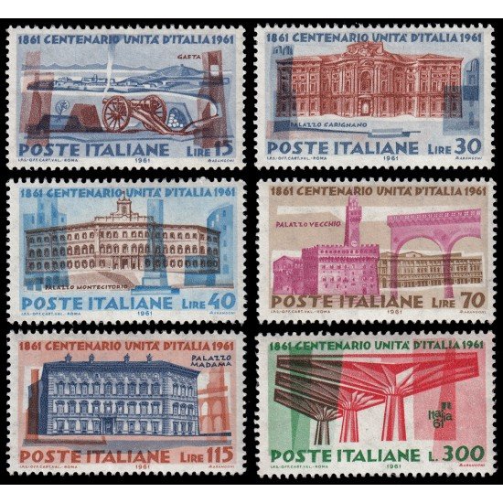 Italia Italy 852/57 1961 Cent. de la Unidad italiana MNH