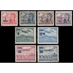 Checoslovaquia  Czechoslovakia Aéreo 28/35 1949 Aviones con sobrecarga MNH