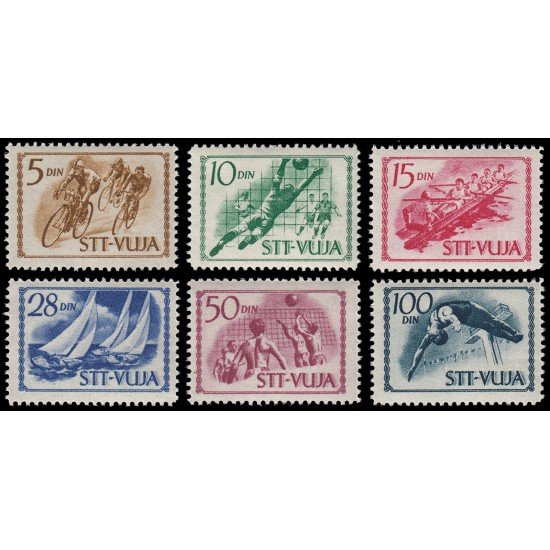 Trieste Post. 49/54 1952 Serie deportiva MNH