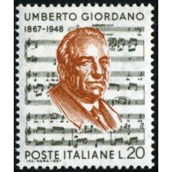 Italia Italy  984  1967 Cent. del compositor Umberto Giordano MNH