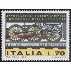 Italia Italy 1234 1975 21ª Sesión de la Asociación internacional del congreso de ferrocarriles MNH