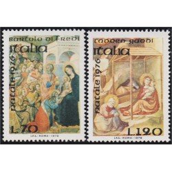 Italia Italy 1287/88 1976 Navidad Christmas MNH