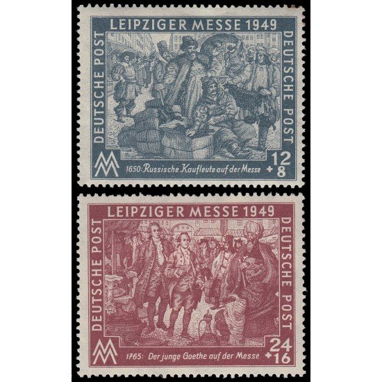Alemania Oriental 57/58 1949 Emisiones Generales Feria de otoño en Leipzig MH