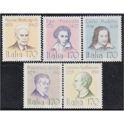 Italia Italy 1384/88 1979 Celebridades italianas MNH