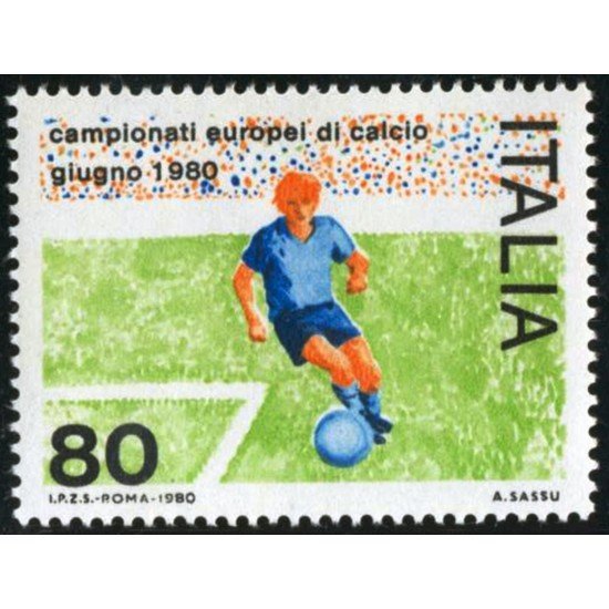 DEP1/S Italia Italy Nº 1425 1980 Campeonato de Europa de fútbol-Italia-Lujo DEP1/S Italia Italy Nº 1425 1980 Campeonato de Europa de fútbol-Italia-Lujo